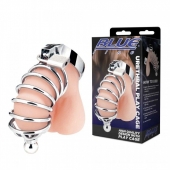 Серебристая клетка для члена Urethral Play Cage - BlueLine - купить с доставкой в Екатеринбурге