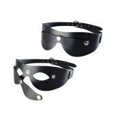 Черная кожаная маска  Новичок - Sitabella - купить с доставкой в Екатеринбурге