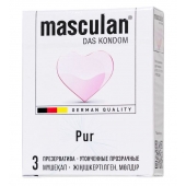 Супертонкие презервативы Masculan Pur - 3 шт. - Masculan - купить с доставкой в Екатеринбурге