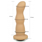 Телесная рельефная насадка Harness - 14,2 см. - LOVETOY (А-Полимер) - купить с доставкой в Екатеринбурге