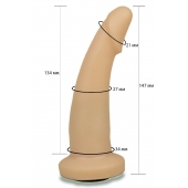Телесная гладкая насадка Harness - 14,7 см. - LOVETOY (А-Полимер) - купить с доставкой в Екатеринбурге