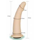 Телесная гладкая насадка-фаллоимитатор Harness - 17 см. - LOVETOY (А-Полимер) - купить с доставкой в Екатеринбурге