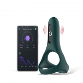 Изумрудное виброкольцо Magic Motion Rise с подхватом мошонки - Magic Motion - в Екатеринбурге купить с доставкой