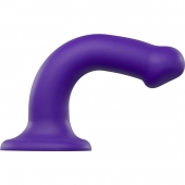 Фиолетовый фаллоимитатор-насадка Strap-On-Me Dildo Dual Density size M - 18 см. - Strap-on-me - купить с доставкой в Екатеринбурге