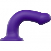 Фиолетовый фаллоимитатор-насадка Strap-On-Me Dildo Dual Density size L - 19 см. - Strap-on-me - купить с доставкой в Екатеринбурге