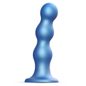 Голубая насадка Strap-On-Me Dildo Plug Balls size L - Strap-on-me - купить с доставкой в Екатеринбурге