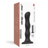 Черная насадка Strap-On-Me Dildo Geisha Balls size M - Strap-on-me - купить с доставкой в Екатеринбурге