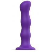Фиолетовая насадка Strap-On-Me Dildo Geisha Balls size M - Strap-on-me - купить с доставкой в Екатеринбурге