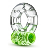 Зеленое эрекционное виброкольцо Arouser Vibrating C-Ring - Blush Novelties - в Екатеринбурге купить с доставкой
