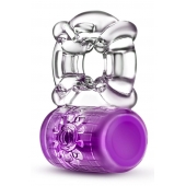 Фиолетовое эрекционное виброкольцо Pleaser Rechargeable C-Ring - Blush Novelties - в Екатеринбурге купить с доставкой