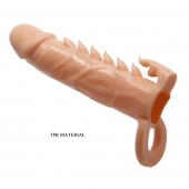 Телесная удлиняющая насадка Penis Sleeve Emmitt - 17 см. - Baile - в Екатеринбурге купить с доставкой