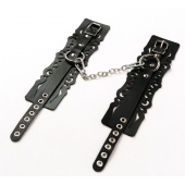 Узорчатые кожаные оковы с регулируемыми ремешками - Crazy Handmade - купить с доставкой в Екатеринбурге