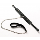 Черный ошейник с шипами и поводком - Crazy Handmade - купить с доставкой в Екатеринбурге