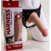 Страпон Harness из двух предметов: регулируемые трусики и насадка-фаллос - 17,5 см. - LOVETOY (А-Полимер) - купить с доставкой в Екатеринбурге