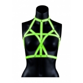 Портупея Bra Harness с неоновым эффектом - размер L-XL - Shots Media BV - купить с доставкой в Екатеринбурге