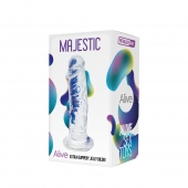 Прозрачный фаллоимитатор на присоске Majestic Jelly Dildo - 14,7 см. - Adrien Lastic