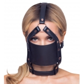 Черный намордник с кляпом-шаром Head Harness With A Gag - Orion - купить с доставкой в Екатеринбурге