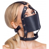 Черный намордник с кляпом-шаром Head Harness With A Gag - Orion - купить с доставкой в Екатеринбурге