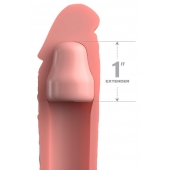 Телесная насадка-удлинитель 1 Inch Silicone X-tension - 17,8 см. - Pipedream - в Екатеринбурге купить с доставкой
