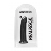 Черный фаллоимитатор Silicone Dildo Without Balls - 22,8 см. - Shots Media BV