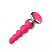 Розовый вибратор-ёлочка Mini Vibrator с пультом ДУ - 19 см. - I-MOON