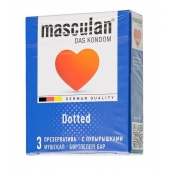 Презервативы с пупырышками Masculan Dotted - 3 шт. - Masculan - купить с доставкой в Екатеринбурге