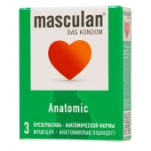 Презервативы анатомической формы Masculan Anatomic - 3 шт. - Masculan - купить с доставкой в Екатеринбурге