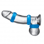 Комплект из трех голубых колец для эрекции 3-Pack Nuts   Bolts Stretch Cock Ring Set - BlueLine - в Екатеринбурге купить с доставкой