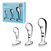 Набор из 3 стальных стимуляторов простаты Stainless Steel P-spot Training Set - b-Vibe - в Екатеринбурге купить с доставкой