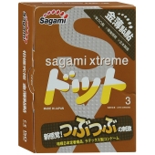 Презервативы Sagami Xtreme FEEL UP с точечной текстурой и линиями прилегания - 3 шт. - Sagami - купить с доставкой в Екатеринбурге