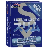 Розовые презервативы Sagami Xtreme FEEL FIT 3D - 3 шт. - Sagami - купить с доставкой в Екатеринбурге