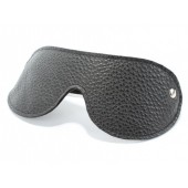 Черная кожаная маска на глаза - БДСМ Арсенал - купить с доставкой в Екатеринбурге