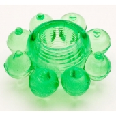 Зеленое эрекционное кольцо-цветок - Toyfa Basic - в Екатеринбурге купить с доставкой