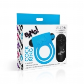 Голубое эрекционное виброкольцо 28X Remote Control Vibrating Cock Ring   Bullet - XR Brands - в Екатеринбурге купить с доставкой
