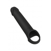 Черная насадка-удлинитель с вибрацией Vibrating Extender With Remote - Dream Toys - в Екатеринбурге купить с доставкой