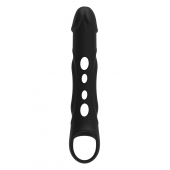 Черная насадка-удлинитель Vibrating Extender With Remote с вибрацией - Dream Toys - в Екатеринбурге купить с доставкой