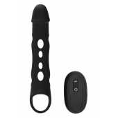 Черная насадка-удлинитель Vibrating Extender With Remote с вибрацией - Dream Toys - в Екатеринбурге купить с доставкой