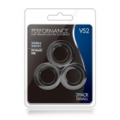 Набор из 3 черных эрекционных колец Black Small Penis Rings - Blush Novelties - в Екатеринбурге купить с доставкой