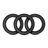 Набор из 3 черных эрекционных колец Black Small Penis Rings - Blush Novelties - в Екатеринбурге купить с доставкой