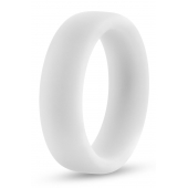 Белое люминесцентное эрекционное кольцо Silicone Glo Cock Ring - Blush Novelties - в Екатеринбурге купить с доставкой