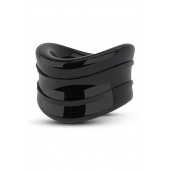 Черное эрекционное кольцо на мошонку Beef Ball Stretcher Snug - Blush Novelties - в Екатеринбурге купить с доставкой