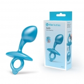 Голубая анальная пробка для массажа простаты Bulb Silicone Prostate Plug - 10,7 см. - b-Vibe - в Екатеринбурге купить с доставкой