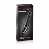 Вибратор с электростимуляцией Sizzling Simon Black Edition - 27 см. - MyStim - купить с доставкой в Екатеринбурге