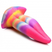 Фантазийный люминесцентный стимулятор-язык Unicorn Kiss Unicorn Tongue Glow-in-the-Dark Silicone Dildo - 21,3 см. - XR Brands