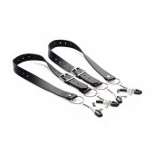 Ремни с зажимами для половых губ Spread Labia Spreader Straps with Clamps - XR Brands - купить с доставкой в Екатеринбурге