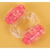 Прозрачное виброкольцо с двумя вибропульками - Toyfa Basic - в Екатеринбурге купить с доставкой