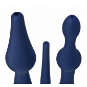 Набор из 3 универсальных насадок для анального душа Universal 3 Piece Silicone Enema Attachment Set - XR Brands - купить с доставкой в Екатеринбурге