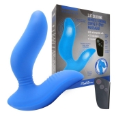Синий вибромассажер простаты 3,5’’ Remote Control Curve P-spot Massager - 12 см. - Erokay - в Екатеринбурге купить с доставкой