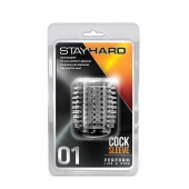 Прозрачная насадка с шипами STAY HARD COCK SLEEVE 01 CLEAR - Blush Novelties - в Екатеринбурге купить с доставкой