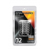 Прозрачная насадка на пенис с шишечками STAY HARD COCK SLEEVE 02 CLEAR - Blush Novelties - в Екатеринбурге купить с доставкой